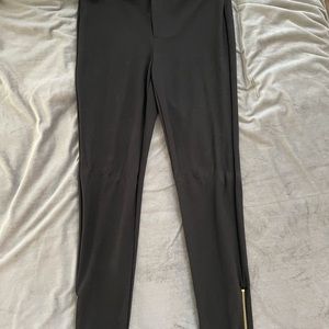 Black Michael Kors Zipper Leggings